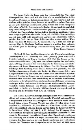 Habicht, Hermann :: 50 Jahre Hermes Kreditversicherungs-Aktiengesellschaft, ein Beitrag zur Geschichte der Kreditversicherung in Deutschland : Hamburg, Christians, 1967