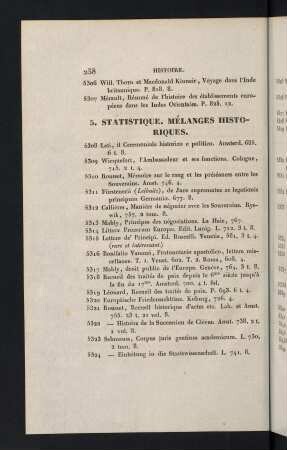 258-264, 5. Statistique. Mélanges Historiques