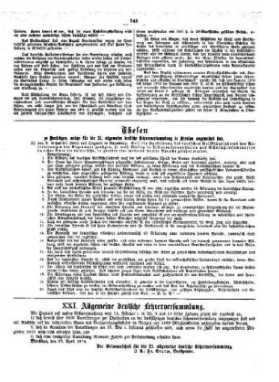 XXI. Allgemeine deutsche Lehrerversammlung