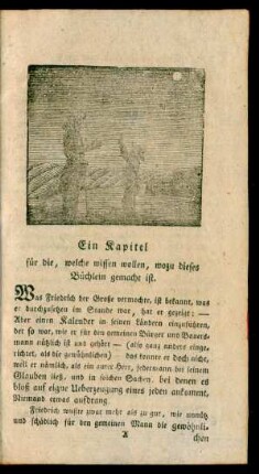 Ein Kapitel für die, welche wissen wollen, wozu dieses Büchlein gemacht ist