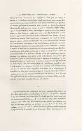 II. [La valeur plastique de la poésie]