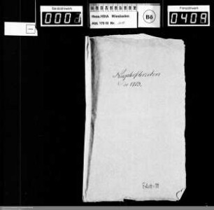 Weihnachts- und Neujahrsschreiben 1723 und 1723/1724