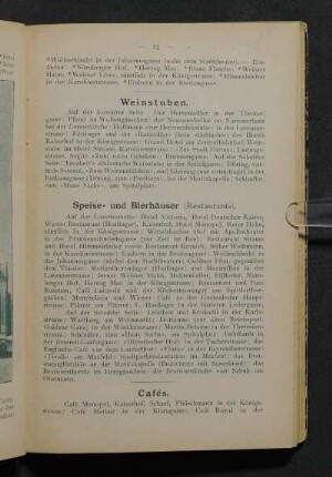 Speise- und Bierhäuser (Restaurants).