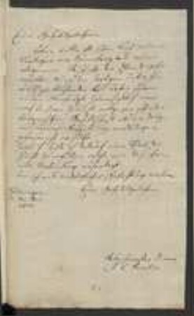 Brief von Johann Friedrich Gmelin an Johann Jacob Kohlhaas