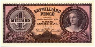 Geldschein, 1 Milliarde Pengö, 18.3.1946