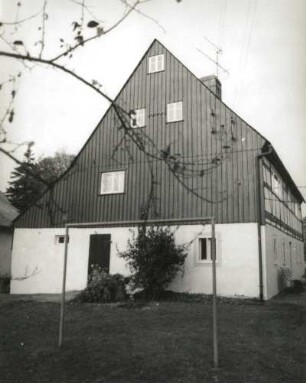 Dörnthal (Pfaffroda-Dörnthal), Hauptstraße 45 (Hof Nr. 33). Wohnhaus. Giebelansicht