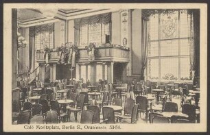 Ansichtskarte Tribüne im „Café Moritzplatz“, Oranienstraße 53-54