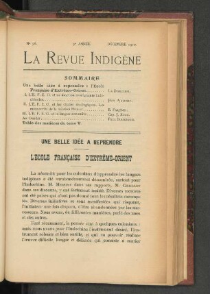 Nr. 56, 5e Année. Décembre 1910.
