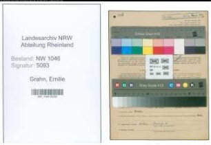 Entnazifizierung Emilie Grahn , geb. 25.11.1901 ()