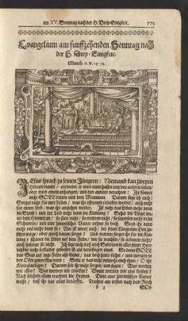 Evangelium am fünffzehenden Sonntag nach der H. Drey-Einigkeit. ...