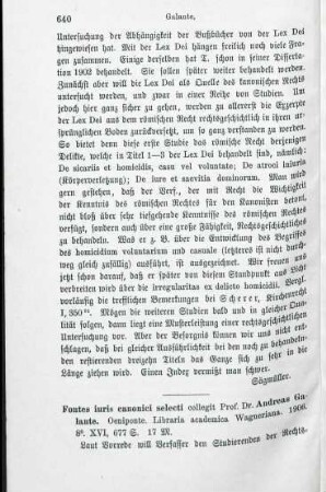 640-642 [Rezension] Fontes iuris canonici selecti