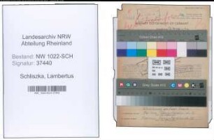Entnazifizierung Lambertus Schliszka , geb. 31.07.1910 (Koch)