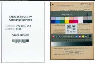 Entnazifizierung Irmgard Kaiser, geb. 23.05.1912 (Verw.Angestellte)