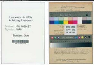 Entnazifizierung Otto Stuetzer , geb. 00.00.0000 (Polizeiobersekretaer)