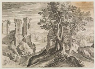 Landschaft mit Ruinen