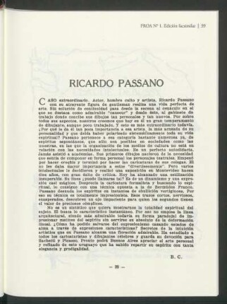 Ricardo Passano : [Nota sobre Ricardo Passano]