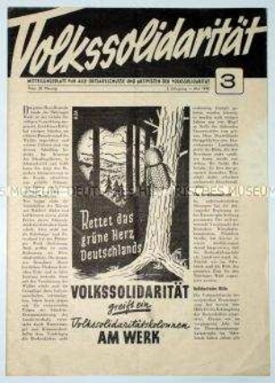 Mitteilungsblatt für Funktionäre der Volkssolidarität u.a. zur "Woche der Volkssolidarität"