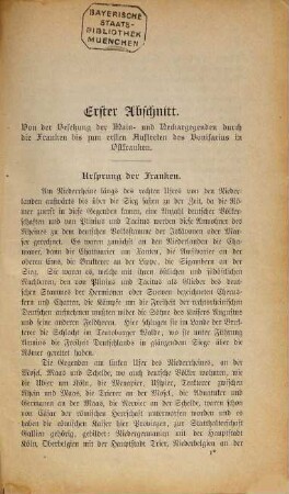 Geschichte Frankens, 1. Das Mittelalter