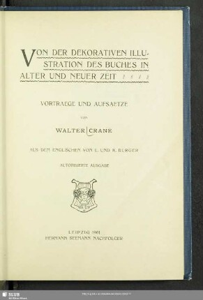 Von der dekorativen Illustration des Buches in alter und neuer Zeit : Vortraege und Aufsaetze