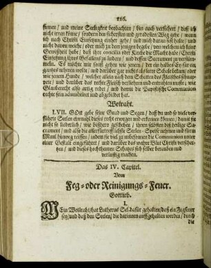 Das IV. Capitel. Von Feg-oder Reinigungs-Feuer.