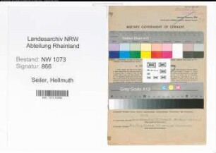 Entnazifizierung Hellmuth Seiler , geb. 22.01.1908 (Lehrer)