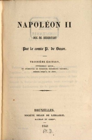 Napoléon II Duc de Reichstadt