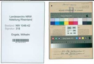 Entnazifizierung Wilhelm Engels , geb. 08.11.1897 (Dreher)