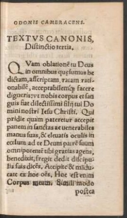 Textus Canonis, Distinctio tertia.