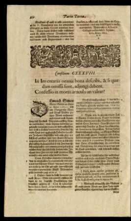 Consilium CXXXVIII.