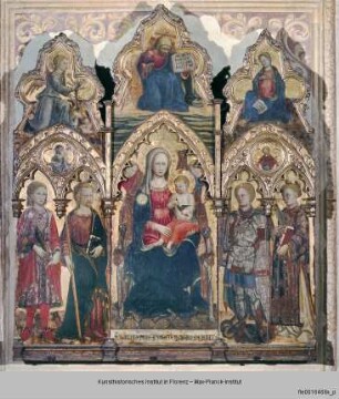 Maria mit Kind und Heiligen, Gottvater und Verkündigung