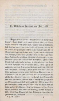 1-34 Die Wittenberger Konkordie vom Jahr 1536