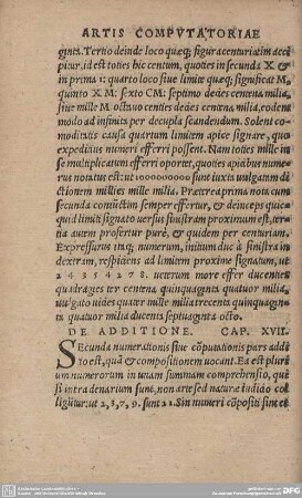 DE ADDITIONE. CAP. XVII.