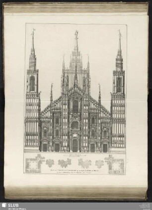 Face De L'Eglise De St. Ambroise qu'on Apelle de Dome De Milan