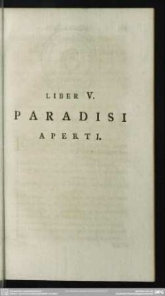 Liber V. Paradisi Aperti