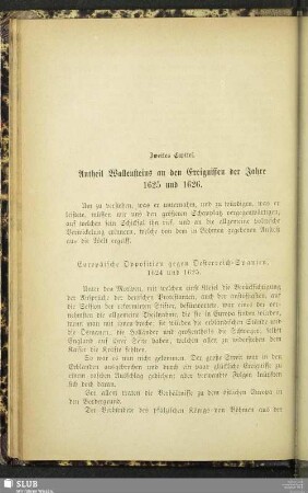 Zweites Capitel. Antheil Wallensteins an den Ereignissen der Jahre 1625 und 1626