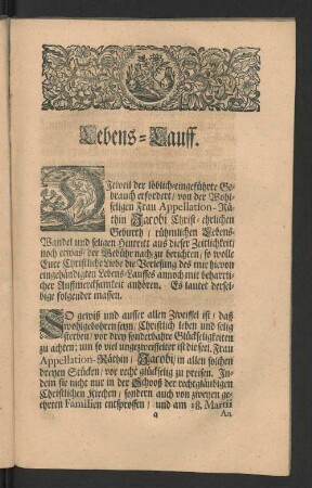 Lebens-Lauff.