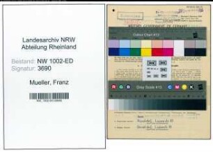 Entnazifizierung Franz Mueller, geb. 20.03.1920 (Schulhelfer)
