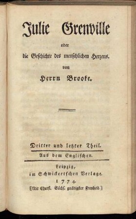 Dritter und letzter Theil.
