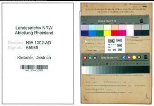 Entnazifizierung Diedrich Kiebeler, geb. 01.02.1908 (Staedtischer Angestellter)