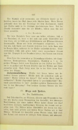 IV. Wege und Hecken