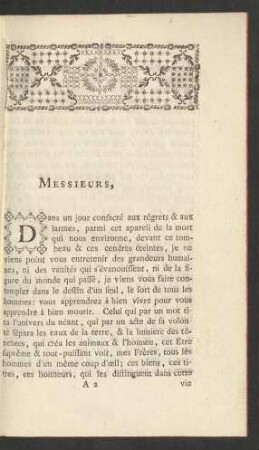 Messieurs, ...