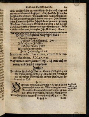 603-613, Sechste Predigt
