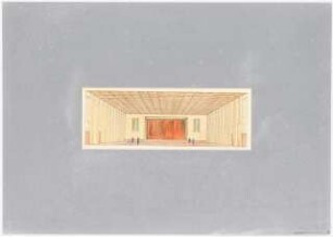 Haus der Arbeit mit Thingplatz Schinkelwettbewerb 1936: Festsaal. Perspektivische Ansicht