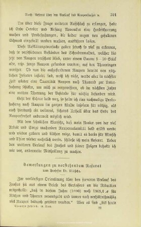 I.10 Bemerkungen zu vorstehendem Referat