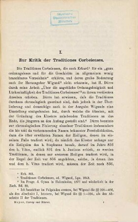 Zur älteren Geschichte Corveys und Höxters : Abschnitte I bis III, Teil 2.