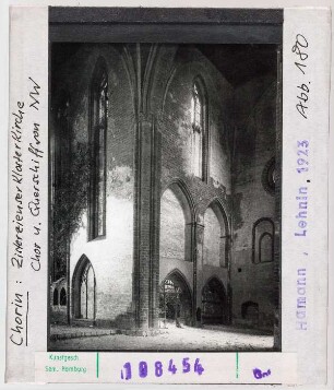 Chorin, ehem. Zisterzienserkloster: Chor und Querschiff von Nordwesten