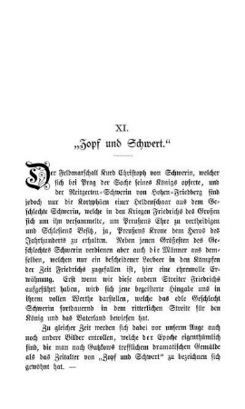 XI. "Zopf und Schwert"