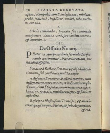 III. De Officio Notarii.