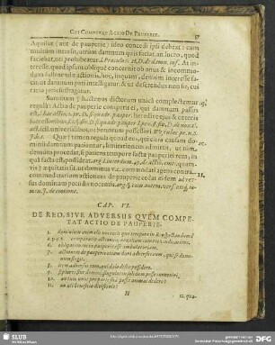 Cap. VI. De Reo, Sive Adversus Quem Competat Actio De Pauperie
