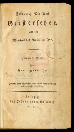 T. 2: Friedrich Schillers Geisterseher